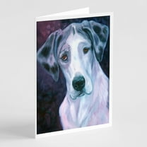 Caroline's Treasures Curious Great Dane Greeting Cards with Envelopes, 5" x 7" (8 Count)