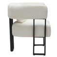 thumbnail image 4 of Inspire Contemporary Boucle Fabric Accent Chair Ivory Black, 4 of 6