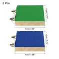 thumbnail image 2 of Uxcell Bird Perch Stand Platform Parrot Wood Paw Grinding Playground Cockatiel, Green Blue 1Set, 2 of 5