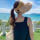 thumbnail image 4 of Sombrero de visera para mujer, gorra de verano plegable ajustable, sombrero de copa vacío, sombrero de playa, 4 of 8