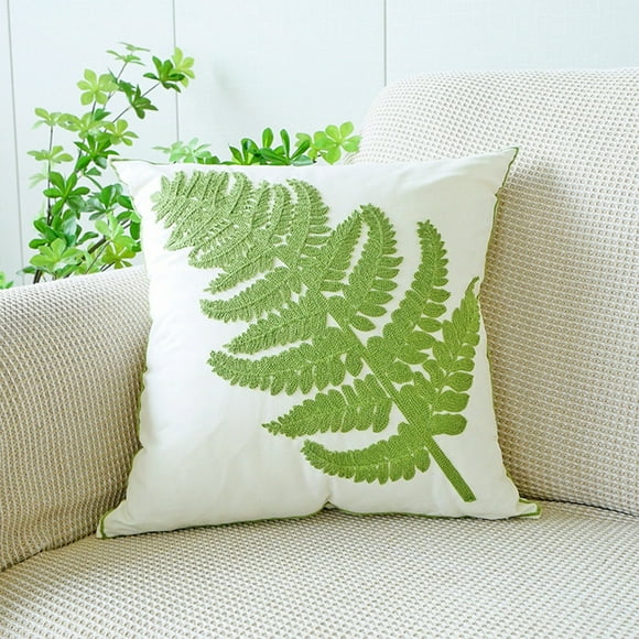 Tyidzon Bedding Rural Style Embroidered Pillow Cover Living Room Sofa Cushion Small and Fresh Plants Flowers