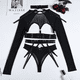 thumbnail image 2 of Ropa interior sexy de tres piezas con cinturón y cuello de estilo europeo y americano para discoteca, 2 of 6
