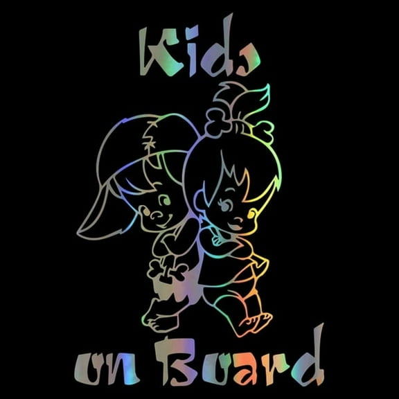 SPRING PARK Cartoon Kids on Board Reflective Car-Styling Vehicle Decals Sticker Decoration