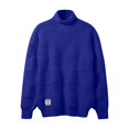 thumbnail image 5 of Dpytoraw Male High Neck Fold Over Pullover Sweater For Autumn And Winter Solid Color Plaid Plaid Warm Turtleneck Top, 5 of 5