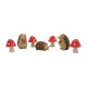 thumbnail image 1 of 7 piezas de figuras en miniatura Hedgehog y estatuas de hongos esculturas de resina figura, 1 of 9