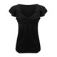 thumbnail image 4 of Blusa de manga corta con volantes informal sólida con cuello en V para mujer Fridja  qr5602, 4 of 5