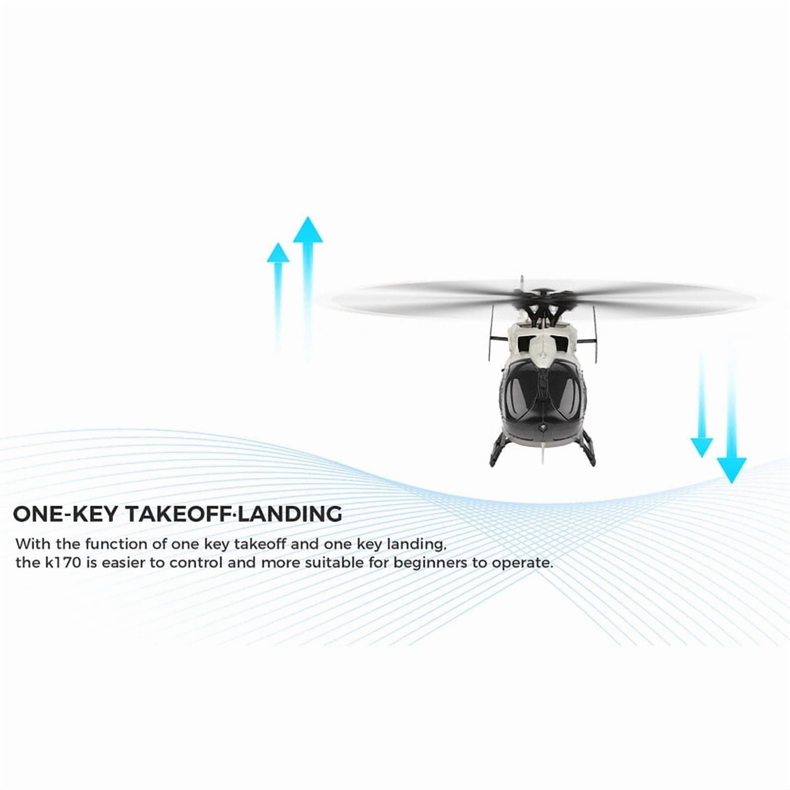 K160 EC145 Barometric Altitude Hold RC Helicopter, 4CH 4-Rotor RC Helicopter with Auto-Hover, Quadcopter Simulation RC Drone Toy for Hobbyist