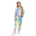 thumbnail image 5 of Arshiner Girls Tie Dye Dance Outfit 2 Piece Athletic Clothing Sets Kids Clothes Sweatshirt and Sweatpants 10-11 Years, 5 of 7