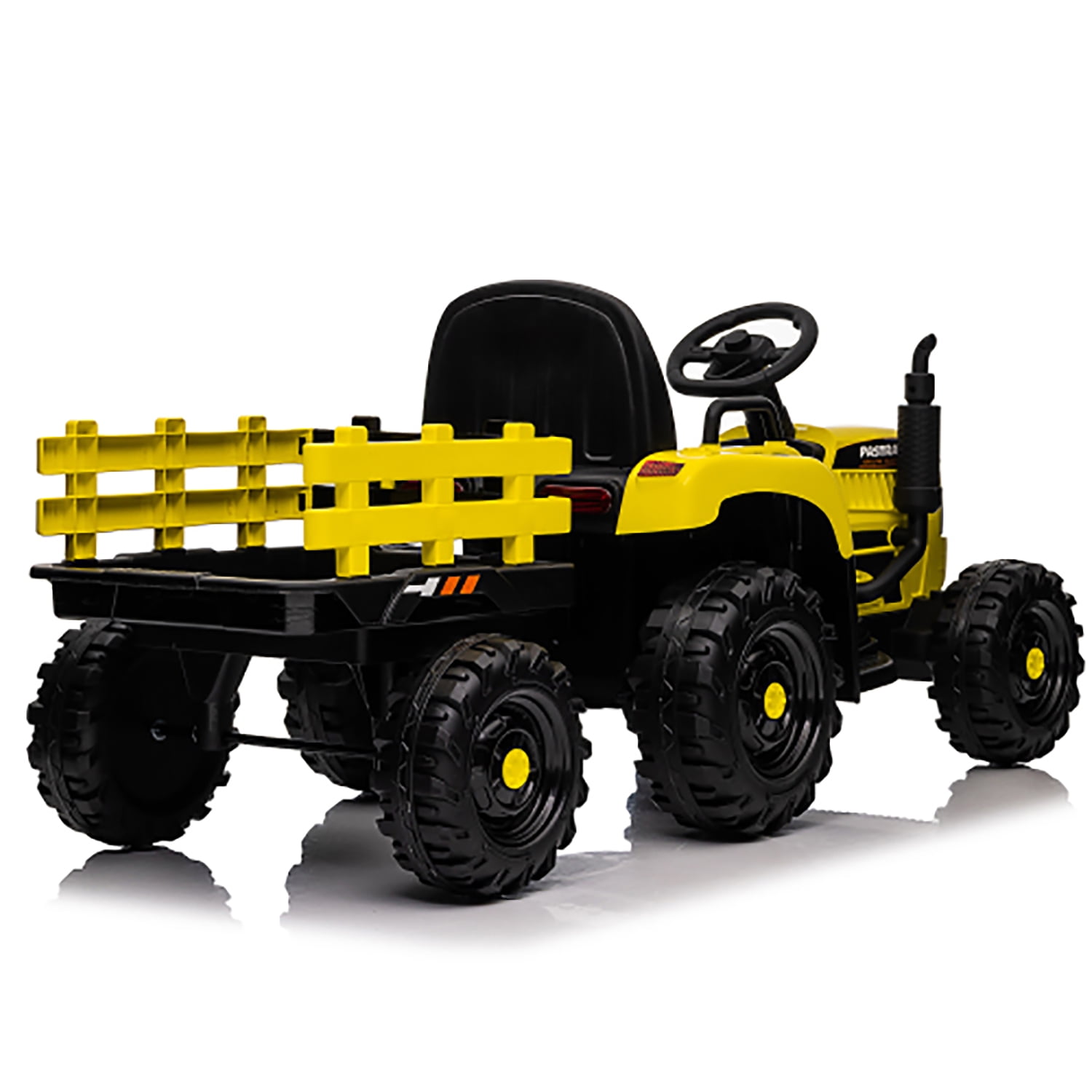 Kadyn 12V Ride on Tractor with Trailer, Battery Powered Electric Tractor Toy w/Remote Control, Kids Electric Ride On for Kids, Yellow Kadyn 12V Ride on Tractor with Trailer, Battery Powered Electric Tractor Toy w/Remote Control, Kids Electric Ride On for Kids, Yellow