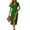 Green, variant on LOVZFMLL Dresses for Women Summer Casual V Neck Short Sleeve Button Maxi Shirt Dresses Work Fit Formal Outfits with Split Pink L