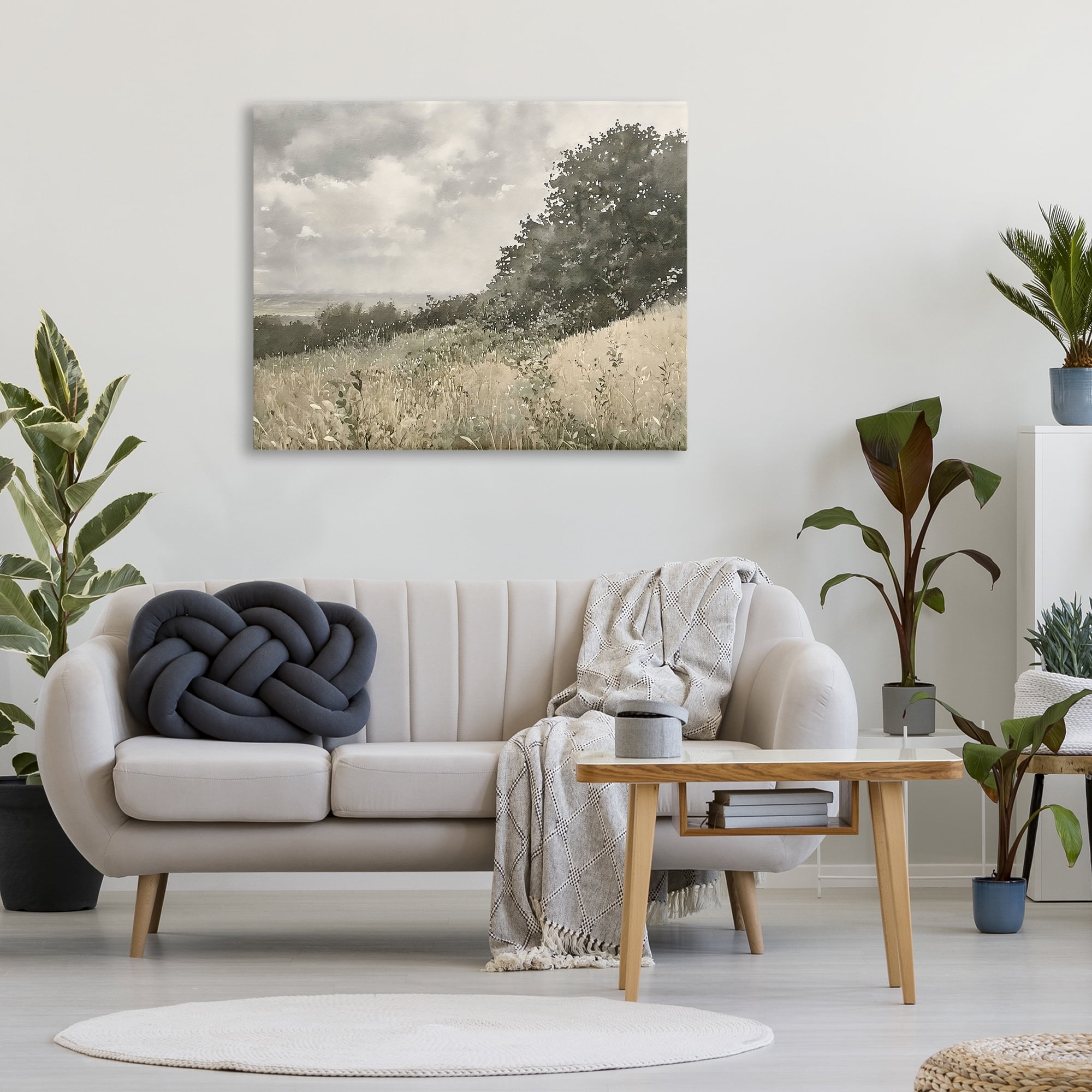 Stupell Industries Soft & Subtle Meadow Landscape Canvas Wall Art, design by Riley B