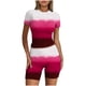 thumbnail image 1 of Blusas para Mujeres Casual Sólido Manga Corta Blusa de Cuello Redondo Y Pantalones Cortos Cintura Elástica Set de Dos Piezas, 1 of 4