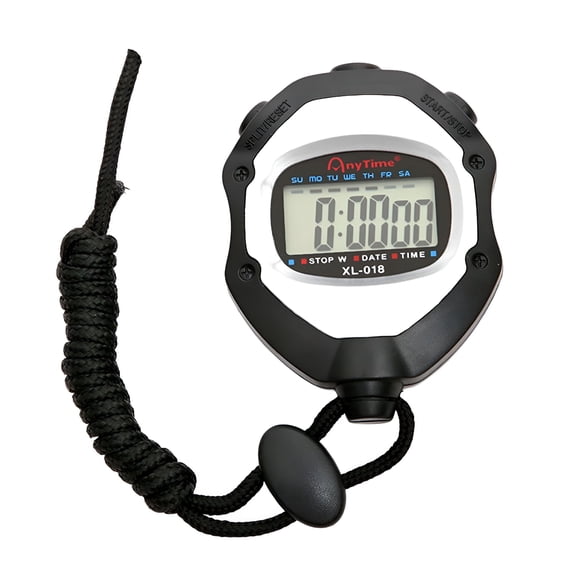GJX Digital Stopwatch r Sports Stopwatch Or Lap Split Memory Second Timing Large Backlight LCD Home Gadgets Clock Necklace for Kids Bookmark with r And Light Count down r Visual