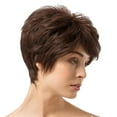 thumbnail image 5 of 24cm(9.45 inch) Short Brown for Women Girls, Pixie Cut With Side, 5 of 8