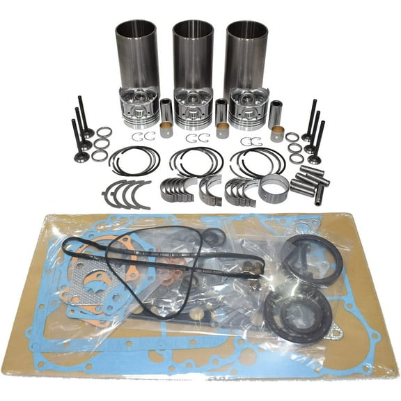 Seapple Complete D722 Overhaul Rebuild Kit Compatible with Kubota Engine Bobcat 316 320 322 323 Mini-Excavator Liner&piston&ring&Valves&Bushing&Full Gasket Kit