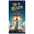 thumbnail image 2 of Easter Celebration He is Risen Cross Banner Background Backdrop Spring Blossoms Dove Eggs Church Decorations Religious Gatherings Spiritual Events, 2 of 4