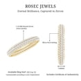 thumbnail image 6 of Rosec Jewels Cubic Zirconia Full Eternity Ring for Women, Anniversary Gift, 18K Yellow Gold, US 10.50, 6 of 7