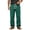 Green, variant on Pants for Men Corduroy Drawstring Elastic Waisted Loose Fitted Straight Leg Full Length Casual Pants with Pockets