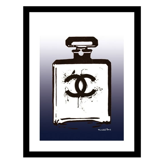 Designer Fashion Glam Perfume Bottle - Framed Print