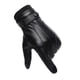 thumbnail image 1 of Guantes de invierno para hombre de piel sintética, cálidos, de lana, resistentes al viento y al frío, antideslizantes, pantalla táctil, para conducir al aire libre, acampar (negro), 1 of 5