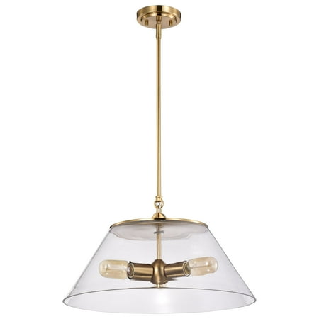 

Nuvo Lighting Dover 3 Light Large Pendant Vintage Brass with Clear Glass - Vintage Brass