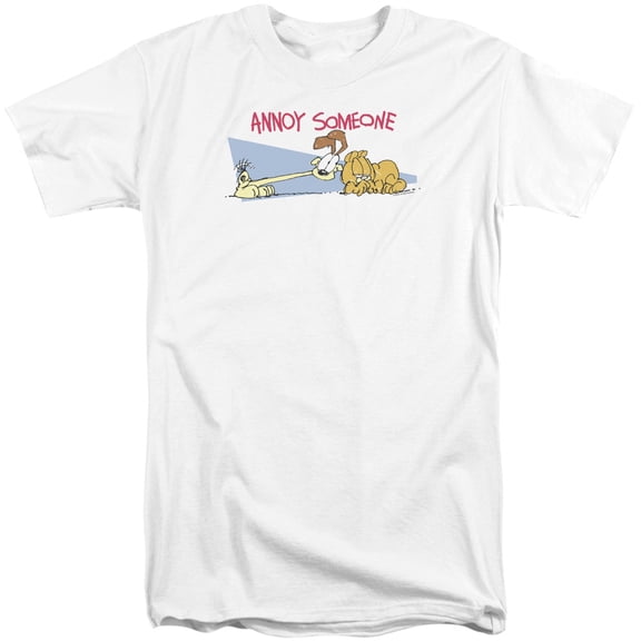 Garfield Annoy Someone S/S Adult Tall White