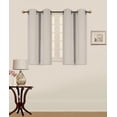 thumbnail image 5 of K30 2 Panels Ivory thermal short curtain for kitchen with grommets 28" wide X 36" length each panel, 5 of 5