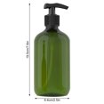thumbnail image 4 of 500ml PET Refillable Empty Bottle Shampoo Lotion Press Pump Makeup Dispenser Plastic Container, Deep Green, 4 of 9