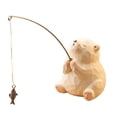 thumbnail image 1 of Bonita figura de pesca de resina en miniatura, escultura de recuerdo, diseño creativo. Perro, 1 of 9