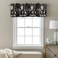 thumbnail image 3 of Coffee Cup Valance Curtain Coffee Beans Window Valances Rod Pocket Short Curtains Window Treatments for Kitchen Bedroom Bathroom Laundry 60" x 18", 3 of 9