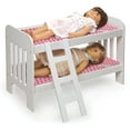 thumbnail image 5 of Doll Bunk Bed with Bedding and Ladder - White/Pink/Chevron, 5 of 7