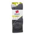 thumbnail image 3 of Hanes Absolute Active Men’s Cushioned Crew Socks, Shoe Sizes 6-12, 3-Pairs Black/Grey, 3 of 3