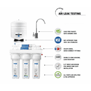 Residential Complete Under-sink Reverse Osmosis Water Filtration System with Filters - Home Household Drinking Pure Water RO
