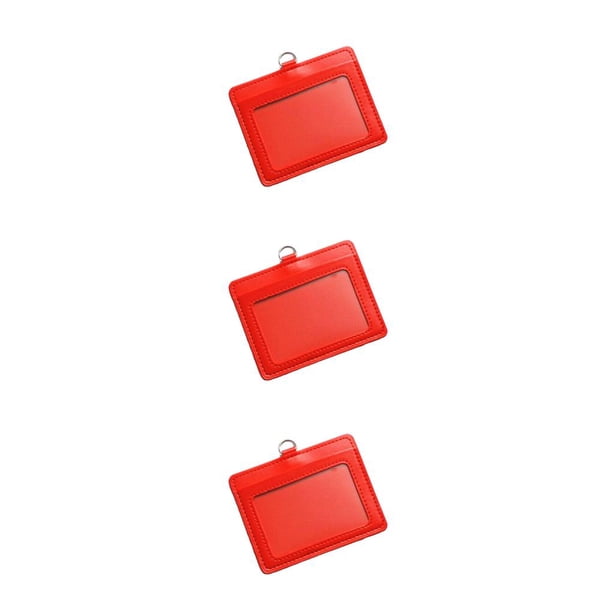 Sidaley 10 piezas cubierta de tarjeta de identificación carcasa protectora tarjetas de autobús manga Horizontal/rojo Type1 NO1