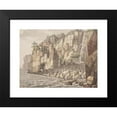 thumbnail image 2 of Søren L. Lange 18x14 Black Modern Framed Museum Art Print Titled - The Rock Called Jons Church in Ruth's Parish on Bornholm (1820 - 1821), 2 of 5