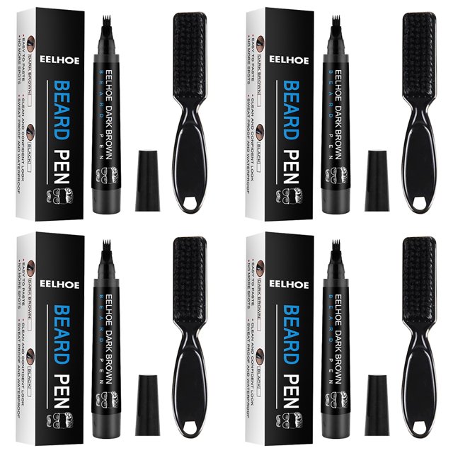 Pincel para Colorear Barba Herramientas Dar Forma Al Bigote Bolígrafo Con 4 Uds. Hombre