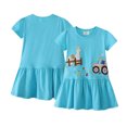 thumbnail image 3 of AJZIOJIRO Robes d'Été pour Filles Tout-Petits 2-7T Bébé Robe Décontractée Ample Tutu Jupe en Tulle, 3 of 9
