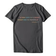 thumbnail image 4 of Pompotops T-Shirt Décontracté à Manches Courtes pour Femmes avec Imprimé Lettre, 4 of 5