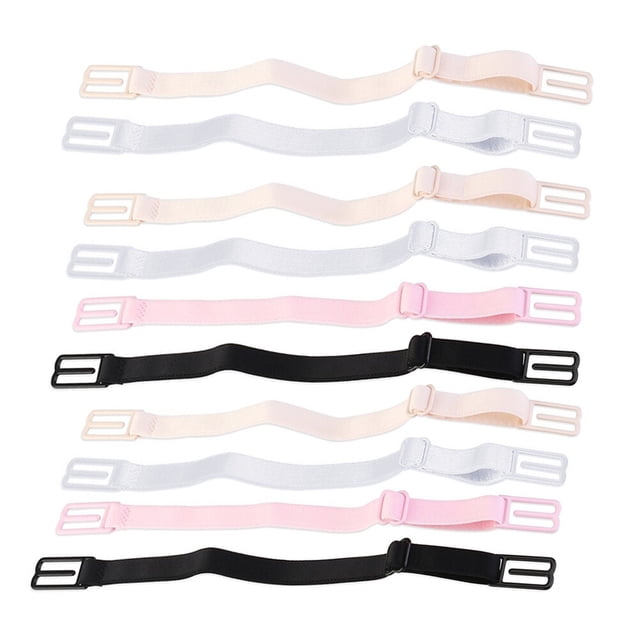 10 clips ajustables para sujetador de mujer, hebillas antideslizantes, soporte elástico para sujetador (estilo aleatorio)