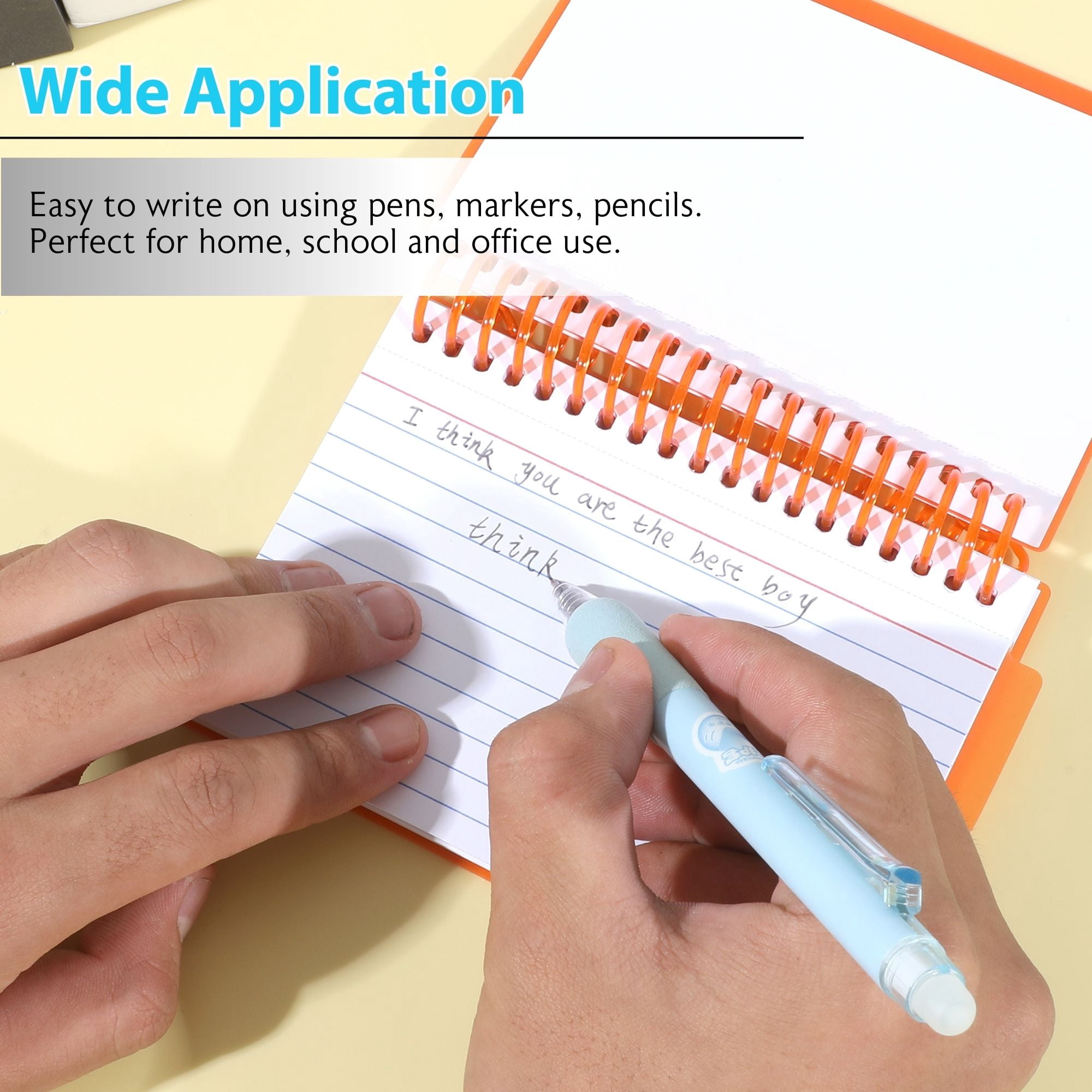 BAZIC Ruled Index Cards Book 3"X5" View Poly Cover Memo Flashcards (50/Pack), 6-Packs