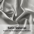 thumbnail image 3 of Flxxie Satin Body Pillow Cover - Ultra Soft Cooling 20"x54" Pillowcase for Hair & Skin, Anti Wrinkle - Envelope Closure - 1 Pack - Grey, 3 of 5