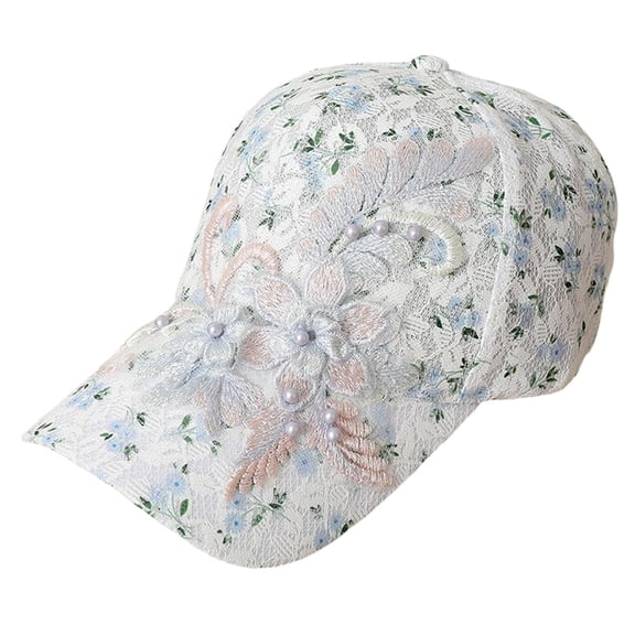 Hkoxplj Baseball Caps for Women Lady's Summer Lace Style Mesh Back Baseball Cap Sun Hat Running Cap Ladies Trendy Essentials Accessories