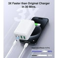 thumbnail image 2 of Flat USB C Fast Wall Charger,40W 4-Port PD Type C Cube Blocks Multiport Brick Dual Port Plug Power Adapter Compatible with iPhone16/ 15/14/13/12 ,AirPods,iPad,Samsung,Tablet, 2 of 7