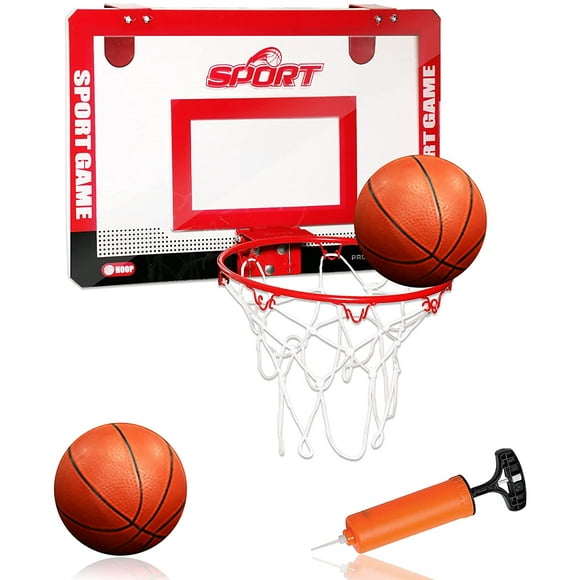 Indoor Basketball Wall-Mount Hoops and Goals Basketball Goal for Door Mini Basketball Hoop Set with 2 Balls