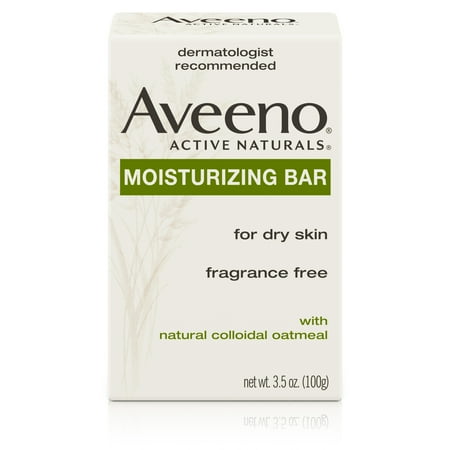 (2 pack) Aveeno Gentle Moisturizing Bar Facial Cleanser for Dry Skin, 3.5 (Best Whitening Soap For Face And Body)