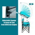 thumbnail image 4 of Kadyn Patio Beach Chairs, Camping Chairs for Outdoors, Portable Folding Camping Canopy Chairs with Cup Holder-Turquoise, 4 of 8