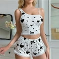 thumbnail image 2 of Ensemble de Lingerie pour Femmes Sans Manches Col Rond - Ensemble de Vêtements de Nuit Courts, 2 of 4