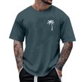 thumbnail image 2 of Styesk T-Shirts pour Homme Mode Décontractée Imprimé Col Rond Pull T-Shirt Manches Courtes Blouse, 2 of 6