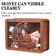 thumbnail image 2 of Wooden Piggy Bank for Adult Kids, Money Saving Tin with Counter-A, 2 of 5
