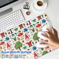 thumbnail image 4 of Long Mouse Pads for Desk,White Christmas Gnome Pattern Desk Mats on Top Of Desks, Desk Mouse Pad Extra Large with 3mm Non-Slip Base and Stitched Edge for Gaming,Office,Work,Home 31.5x11.8in, 4 of 5